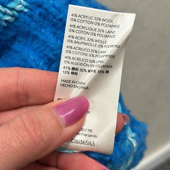 Revolve X Free People Snow Day Pullover Sweater in Frozen Lake Combo XL Dress - Picture 8 of 9